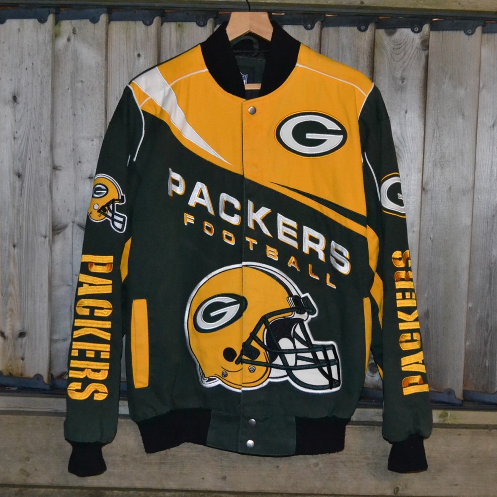❗️Crazy Retro Green Bay Packers Jacket